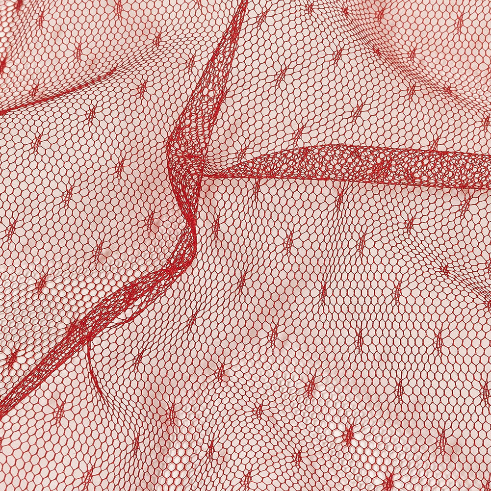 Point D'Esprit Tulle - Wine - Remi Collection - Detail