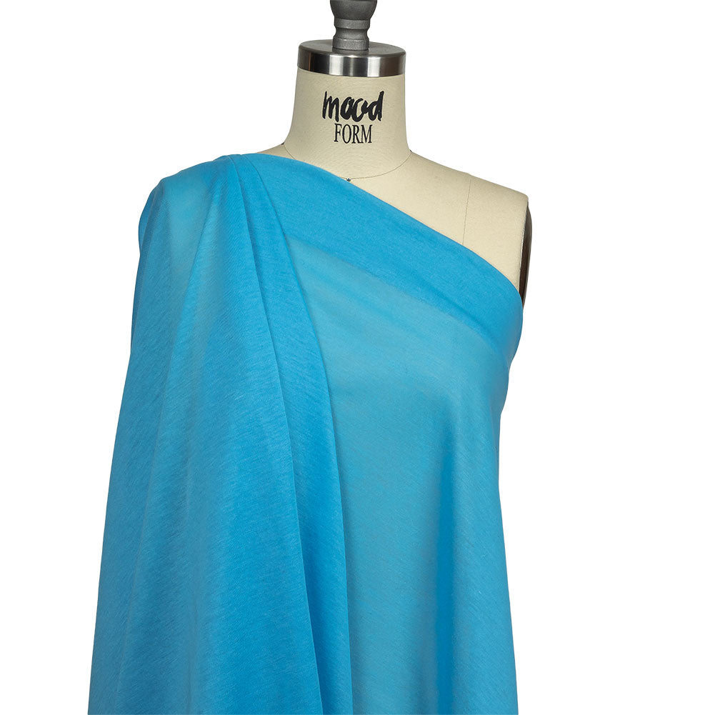 Summer Sky Lightweight Polyester Jersey Drape