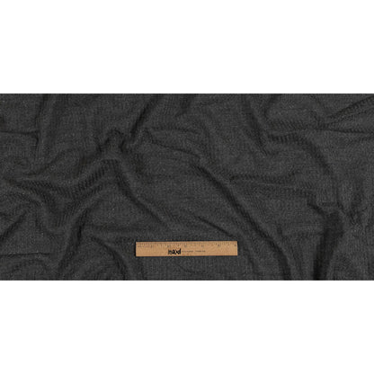 Charcoal Heathered Polyester Waffle Sweater Knit Full