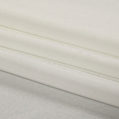 White Lightweight Stretch Polyester Tricot Folded
