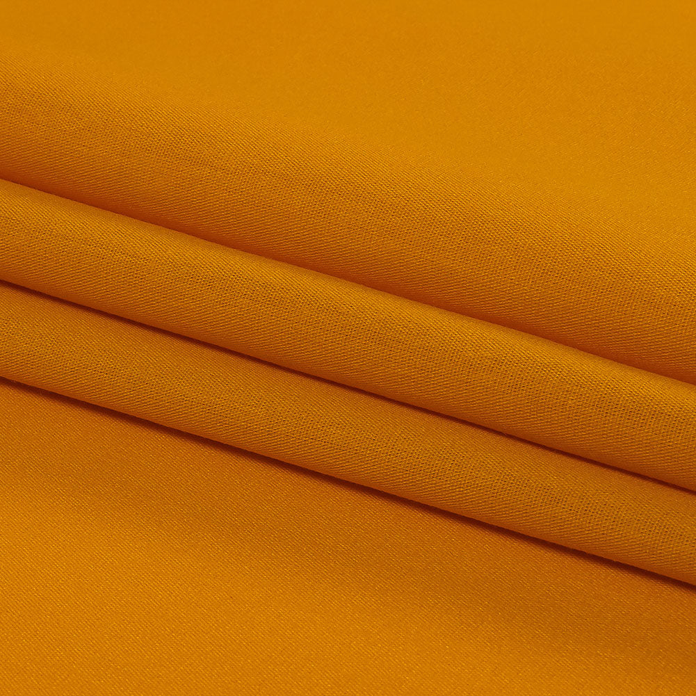 Golden Yellow Polyester and Cotton Poplin Folded