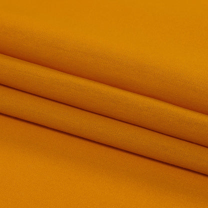 Golden Yellow Polyester and Cotton Poplin Folded