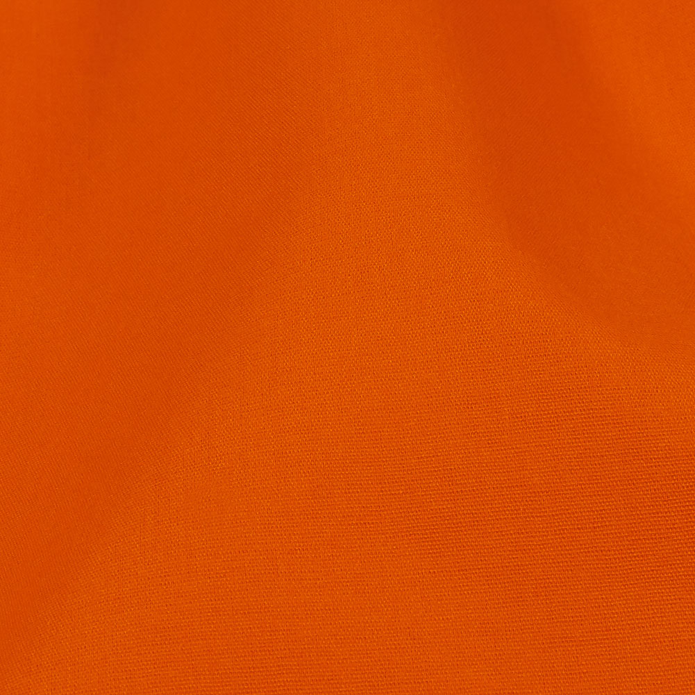 Carrot Polyester and Cotton Poplin Detail