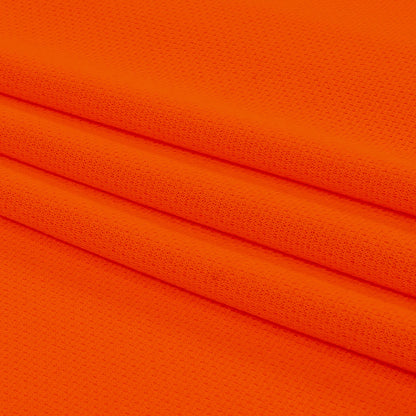 Hi-Vis Neon Orange Polyester Pique Knit Folded