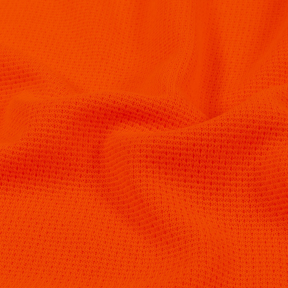 Hi-Vis Neon Orange Polyester Pique Knit Detail
