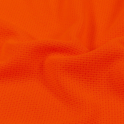 Hi-Vis Neon Orange Polyester Pique Knit Detail
