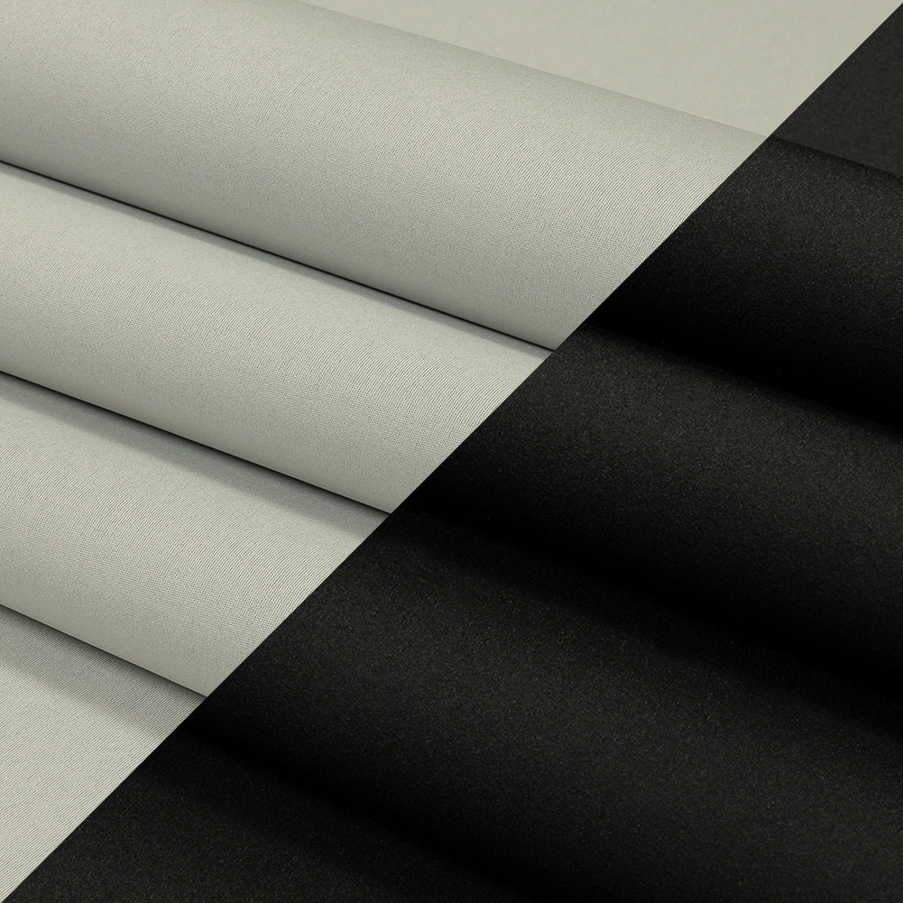 Double Faced Stretch Neoprene 3yd Bundle - Black and White - Wave Collection - Folded