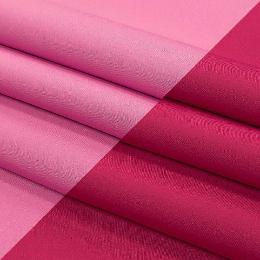 Double Faced Stretch Neoprene 3yd Bundle - Fuchsia Purple and Pink Carnation - Wave Collection - Folded