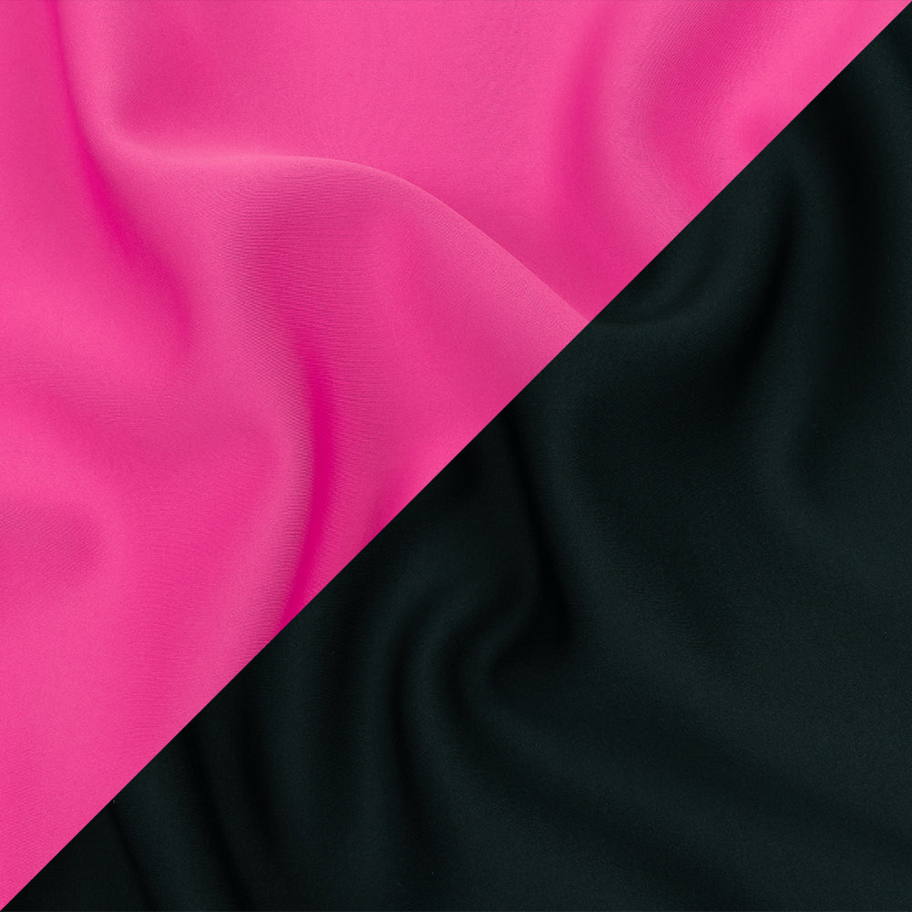 Double Faced Stretch Neoprene 3yd Bundle - Vulcan and Raspberry Rose - Wave Collection