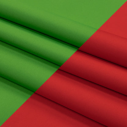 Double Faced Stretch Neoprene 3yd Bundle - True Red and Classic Green - Wave Collection