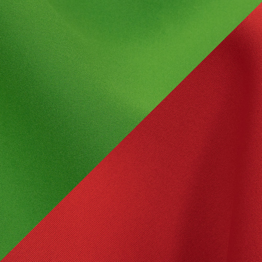Double Faced Stretch Neoprene 3yd Bundle - True Red and Classic Green - Wave Collection - Detail