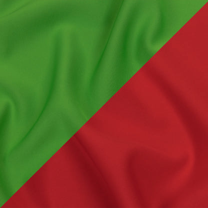 Double Faced Stretch Neoprene 3yd Bundle - True Red and Classic Green - Wave Collection