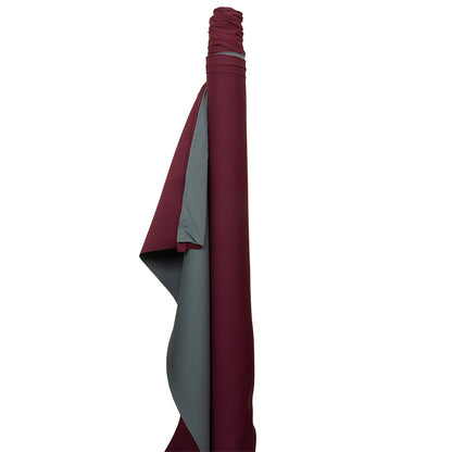 Double Faced Stretch Neoprene 3yd Bundle - Bordeaux and Gray Blue - Wave Collection