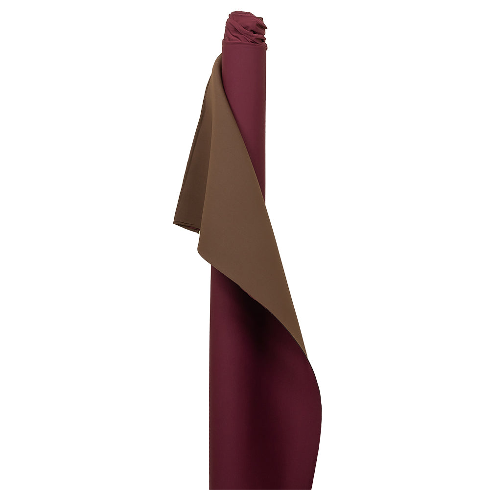 Double Faced Stretch Neoprene 3yd Bundle - Bordeaux and Fondue Fudge - Wave Collection - Drape
