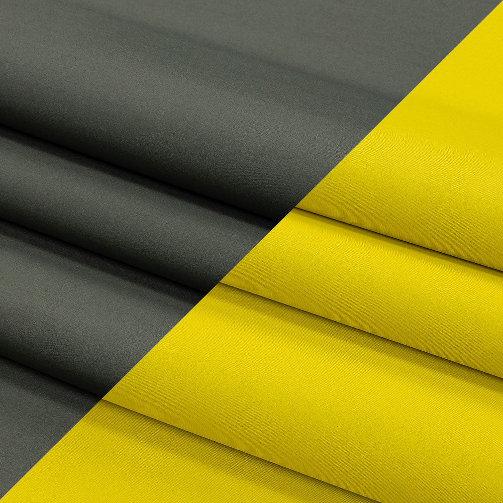 Double Faced Stretch Neoprene 3yd Bundle - Magnet and Maize - Wave Collection - Folded