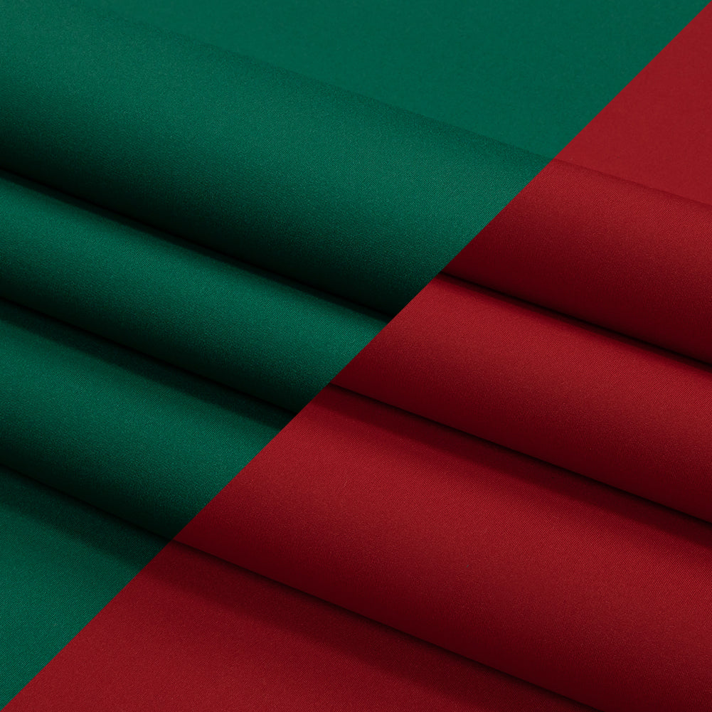Double Faced Stretch Neoprene 3yd Bundle - Tango Red and Alpine Green - Wave Collection - Folded