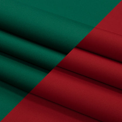 Double Faced Stretch Neoprene 3yd Bundle - Tango Red and Alpine Green - Wave Collection