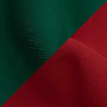 Double Faced Stretch Neoprene 3yd Bundle - Tango Red and Alpine Green - Wave Collection