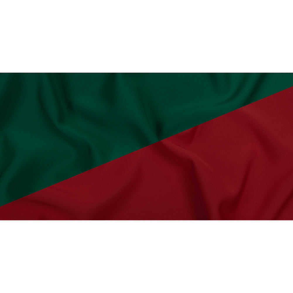 Double Faced Stretch Neoprene 3yd Bundle - Tango Red and Alpine Green - Wave Collection - Full