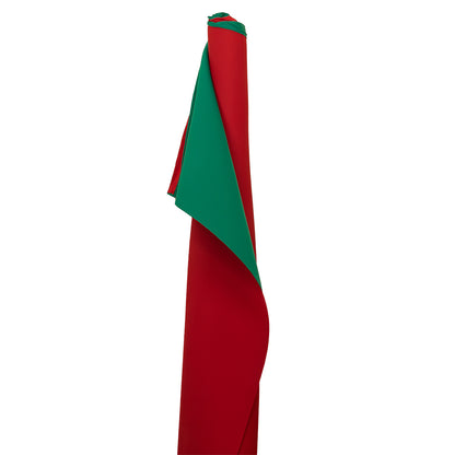 Double Faced Stretch Neoprene 3yd Bundle - Tango Red and Alpine Green - Wave Collection