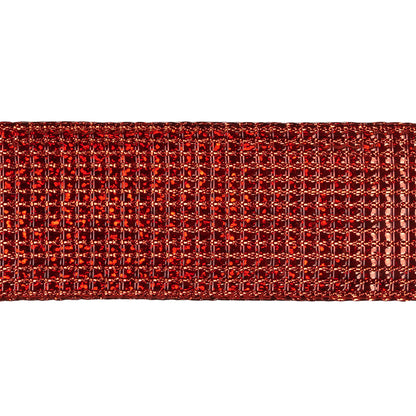 Metallic Red Iridescent Wire Edged Ribbon - 1.5"