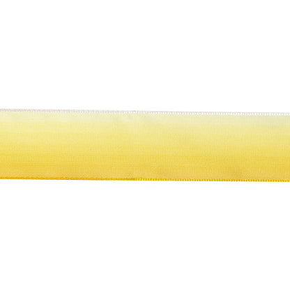 Daffodil and White Ombre Wire Edged Ribbon - 0.875"