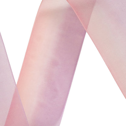 Sheer Royal Lilac and Pink Ombre Ribbon - 1.5"