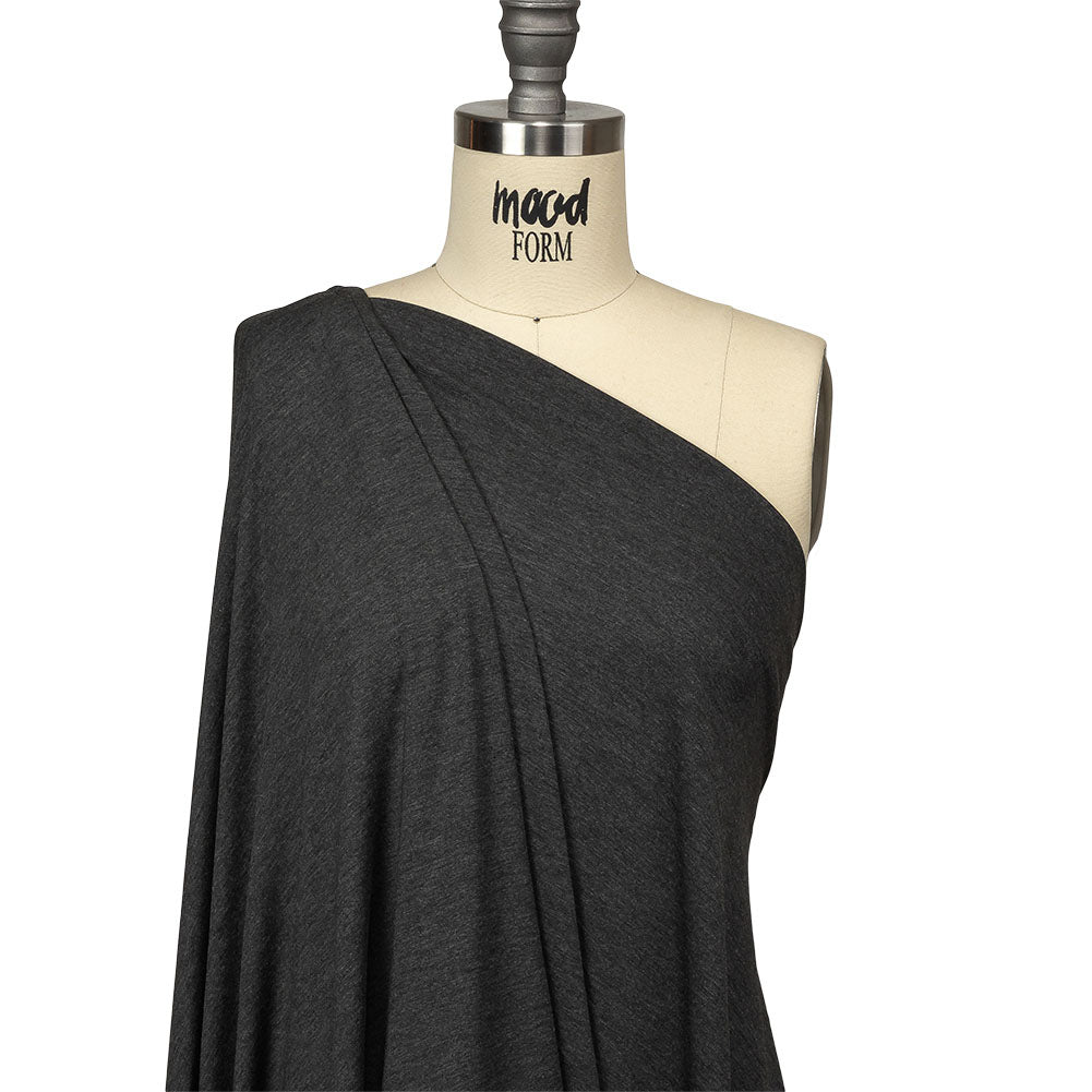Ultra-Soft Rayon Jersey - Charcoal - Cyrus Collection - Drape