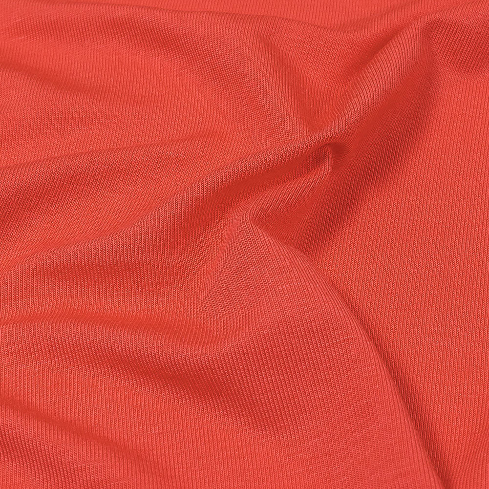Ultra-Soft Rayon Jersey - Deep Coral - Cyrus Collection - Detail