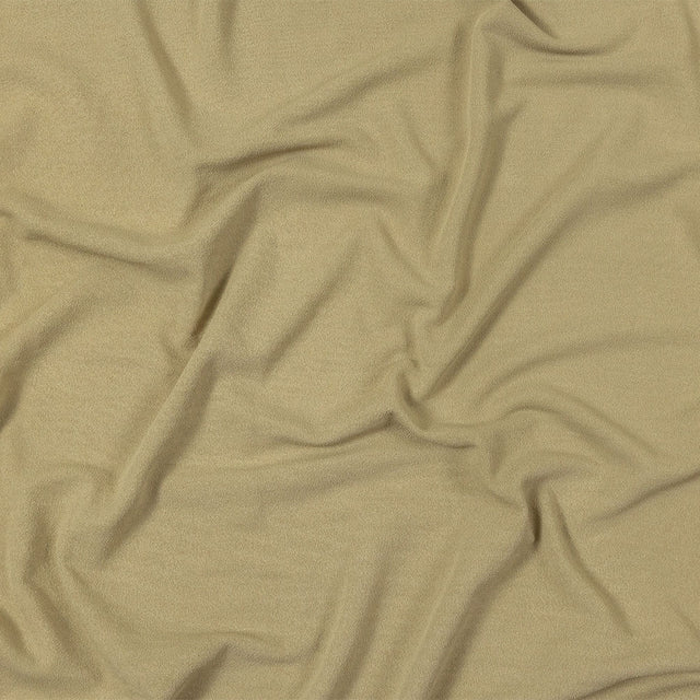 Beige Stretch Polyester Crepe Knit
