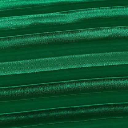 Pleated Stretch Satin - Grass Green - Andreas Collection Detail