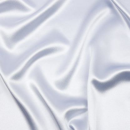 Pastel Blue Silk and Polyester Crepe Back Satin