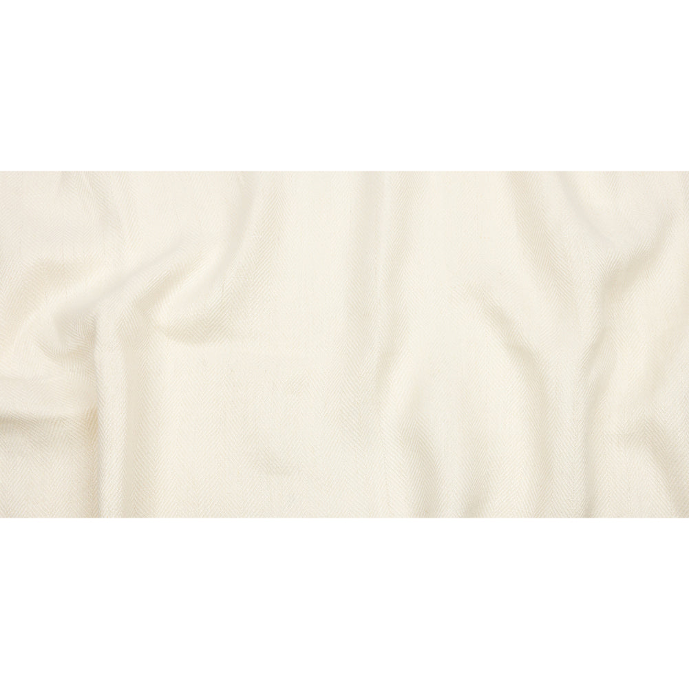 Ivory Herringbone Heavy Cotton Woven Full