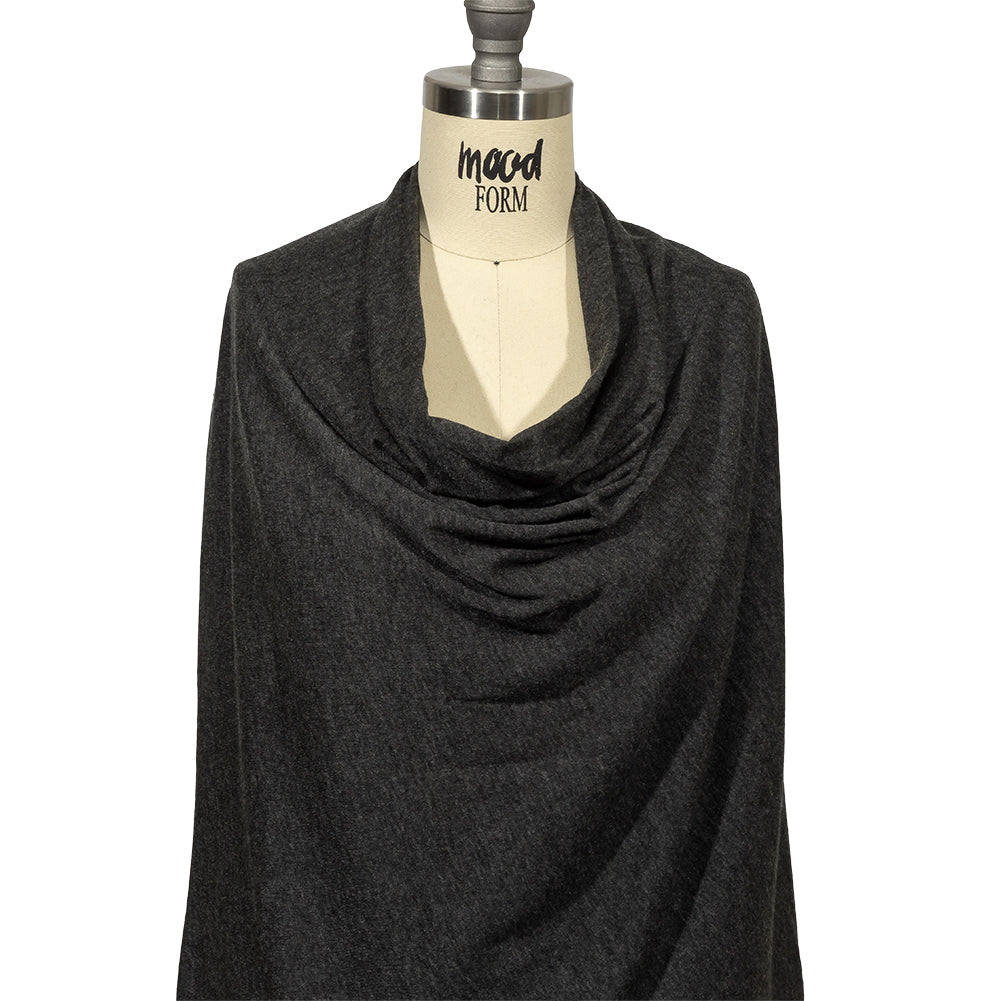 Heathered Charcoal Ultra Soft Stretch Rayon Jersey Drape