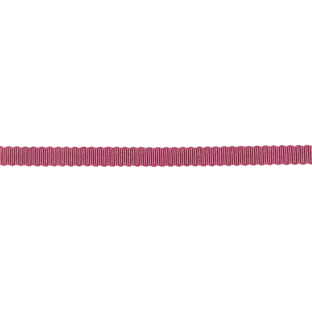 Dark Pink Recycled Polyester Petersham Grosgrain Ribbon - 4mm - Detail