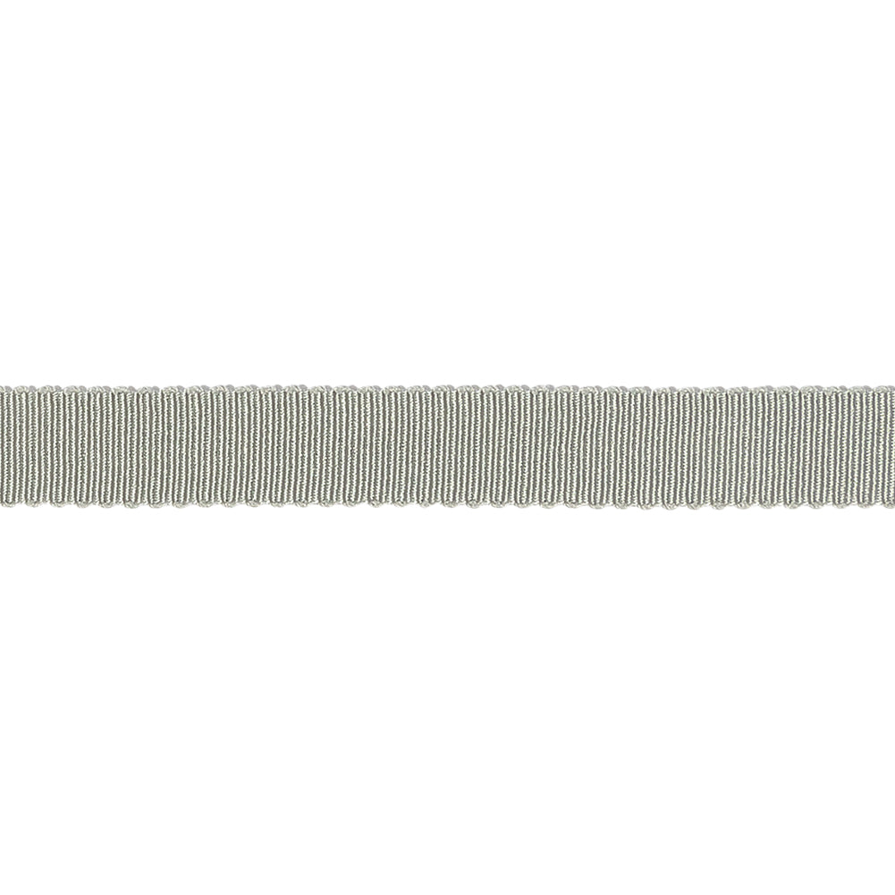 Light Gray Recycled Polyester Petersham Grosgrain Ribbon - 9mm - Detail