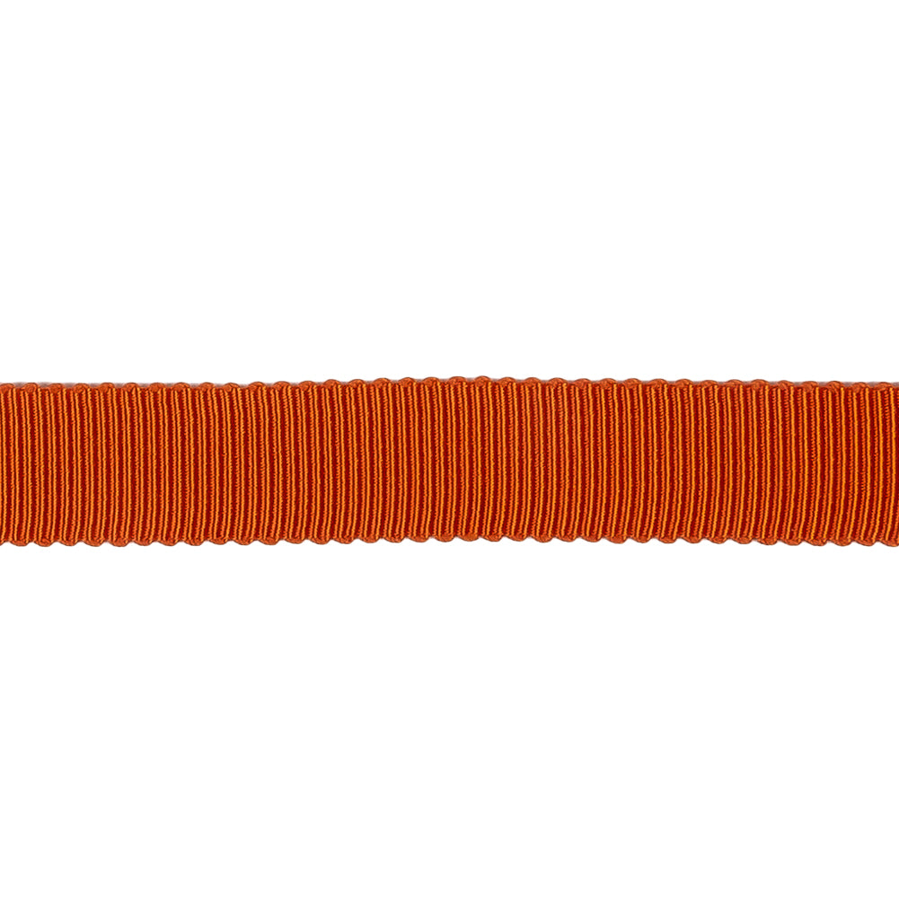 Red Orange Recycled Polyester Petersham Grosgrain Ribbon - 12mm - Detail