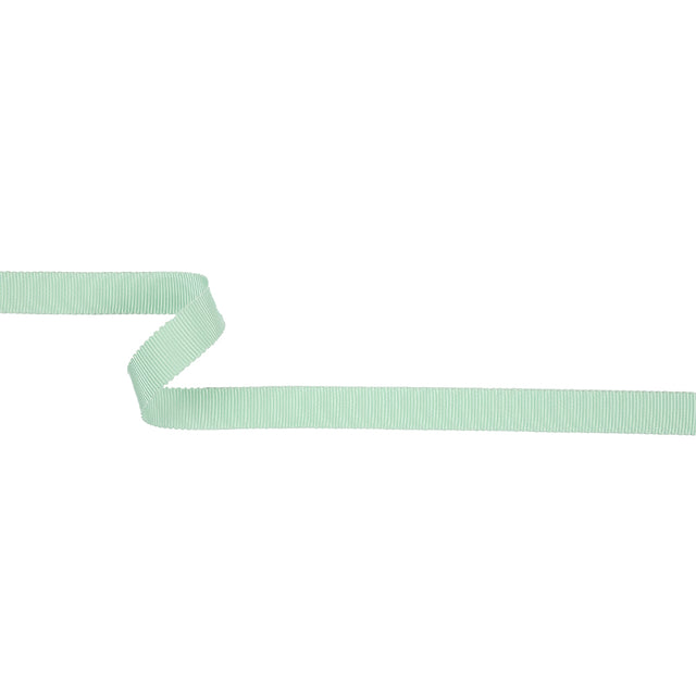 Spearmint Recycled Polyester Petersham Grosgrain Ribbon - 12mm
