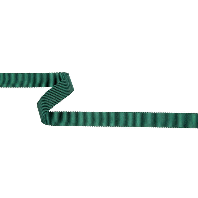 Emerald Recycled Polyester Petersham Grosgrain Ribbon - 15mm
