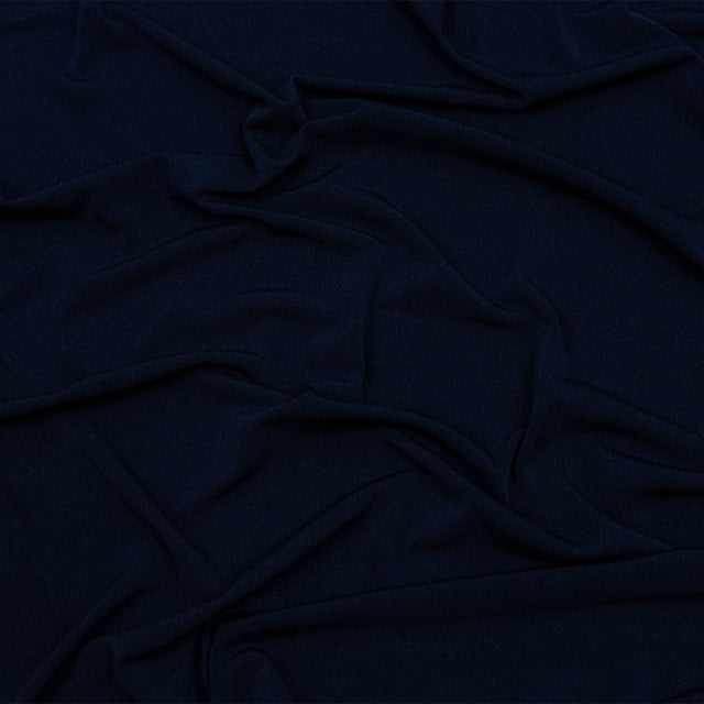 Stretch Polyester Crepe Knit - Navy - Arabesque Collection