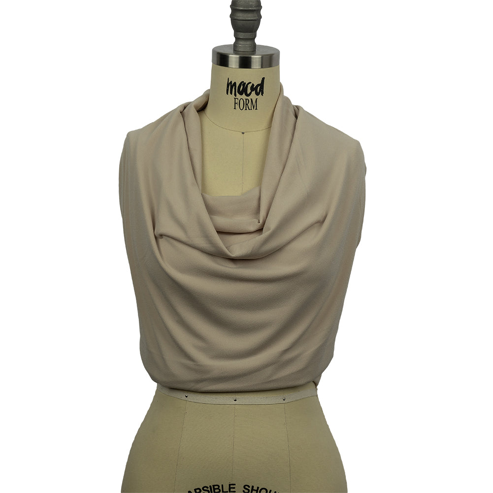 Stretch Polyester Crepe Knit - Nude - Arabesque Collection - Drape