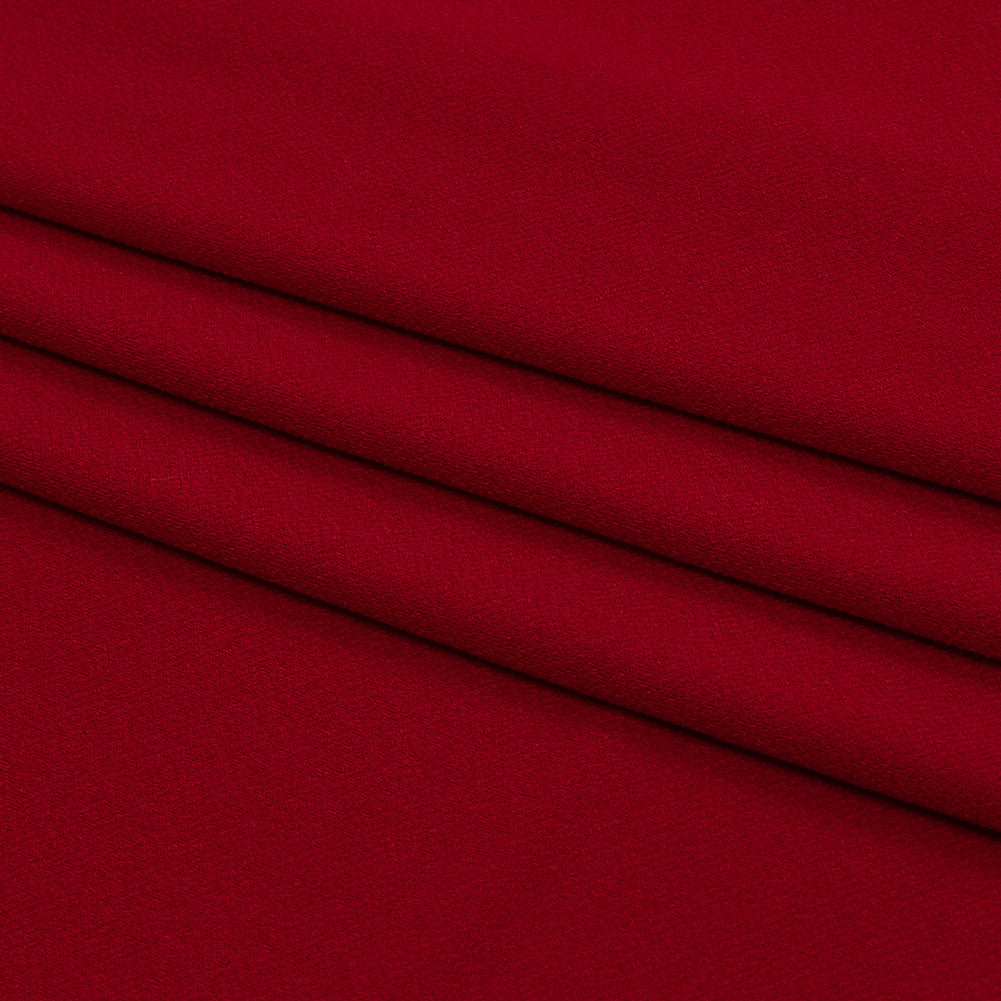 Stretch Polyester Crepe Knit - Tango Red - Arabesque Collection - Folded