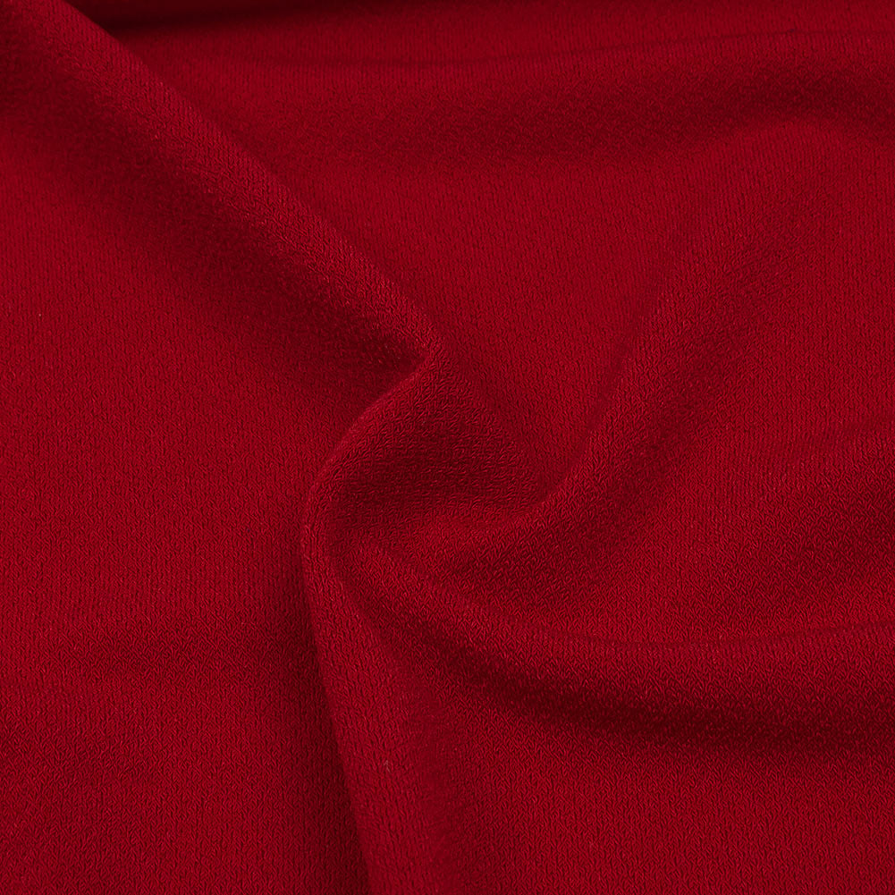 Stretch Polyester Crepe Knit - Tango Red - Arabesque Collection - Detail