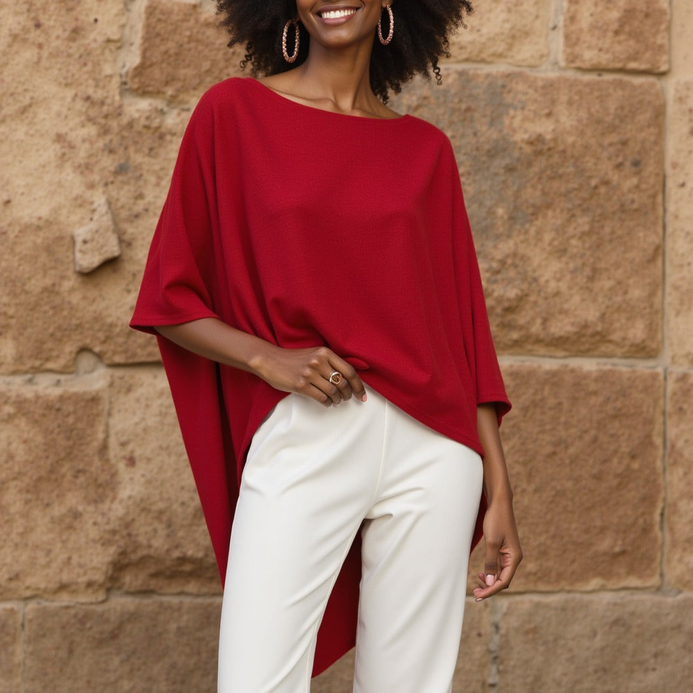 Stretch Polyester Crepe Knit - Tango Red - Arabesque Collection - Editorial
