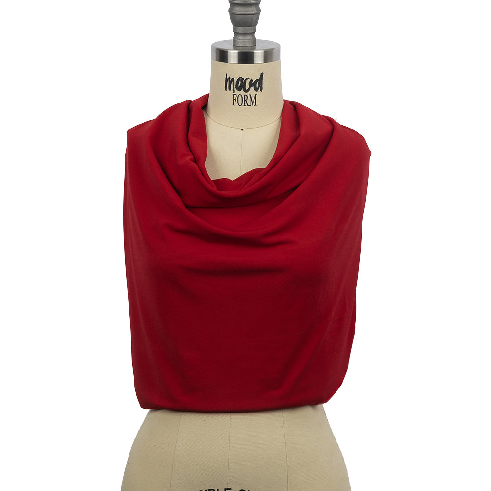 Stretch Polyester Crepe Knit - Tango Red - Arabesque Collection - Drape