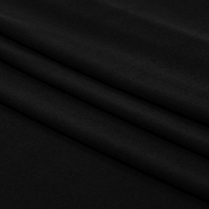 Stretch Polyester ITY Jersey - Black - Isadora Collection