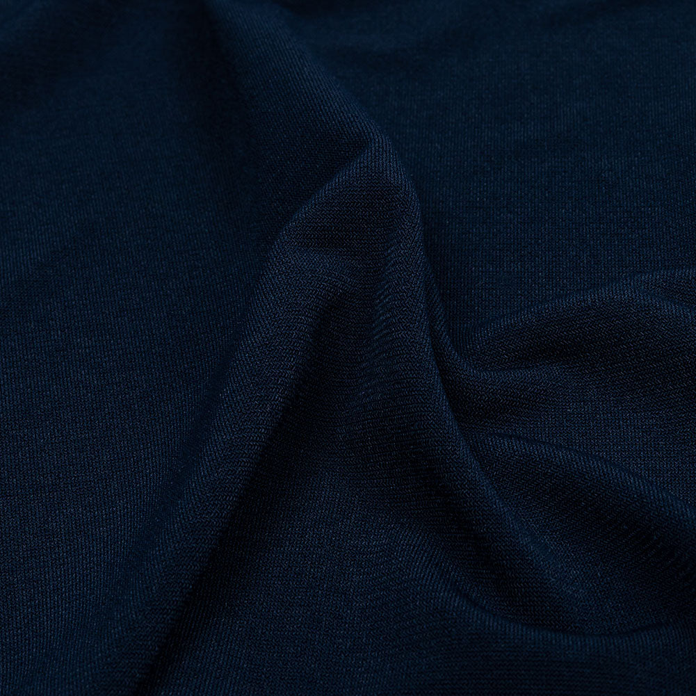 Stretch Polyester ITY Jersey - Navy - Isadora Collection - Detail