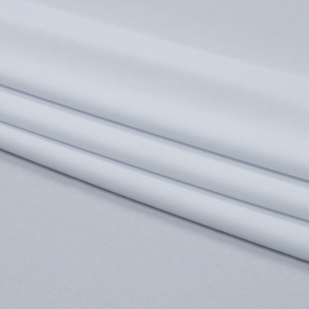 Stretch Polyester ITY Jersey - White - Isadora Collection - Folded