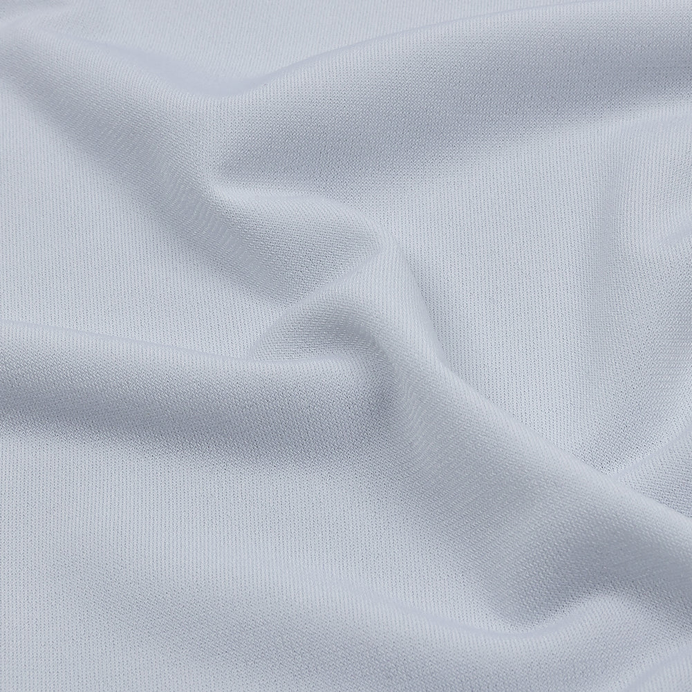 Stretch Polyester ITY Jersey - White - Isadora Collection - Detail