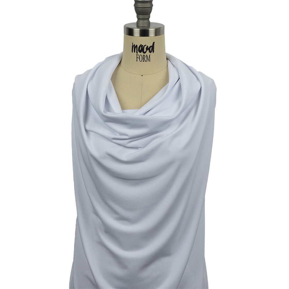 Stretch Polyester ITY Jersey - White - Isadora Collection - Drape